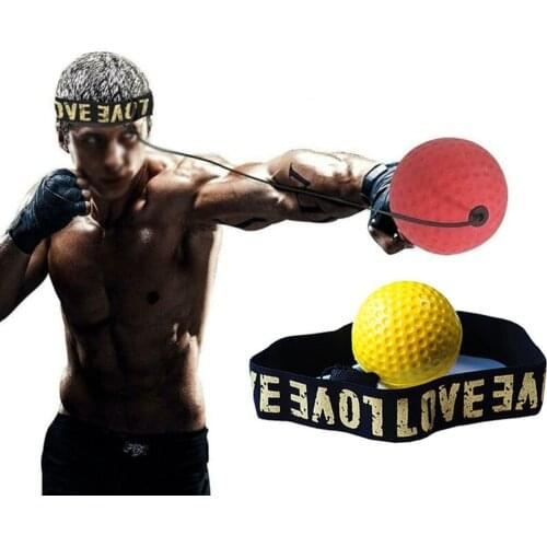 Trainer Boxing Speed Ball Sports Fitness Exercise Home Gym Reaction Ball Adjustable Headband For Punching Speed Reaction