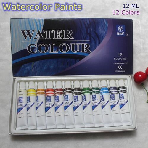 Professional Brand Watercolor Paint Childrens Creative Watercolor Kit Rainbow Art Painting 12 Tube Set