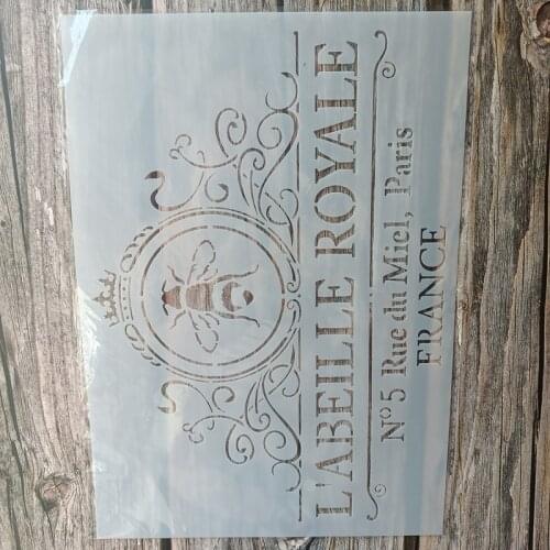 A4 Size DIY Craft Bee Stencil for Painting on Wood,Fabric,Walls Art Scrapbooking Stamping Album Embossing Paper Cards