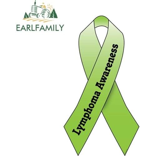 EARLFAMILY 13cm x 7.1cm for Lymphoma Awareness Car Sticker Personality Creative Snowboard Decal Scratch-proof Window Decoration