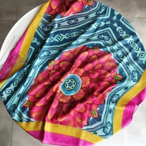 2018 Newest Geometry And Flower Print Tassel Cotton Scarf Shawl Beach Floral Print Tassel Muslim Wrap Hijab Muffler 10pcs/LOT
