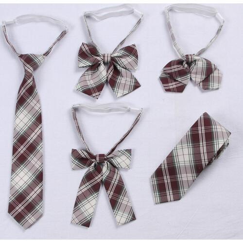 New Jk Bow Tie Plaid Uniform Collar Butterfly Cravat Japanese High School Girls Students Preppy Chic Free Of Tying A Check Knot