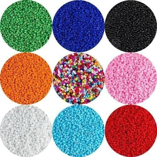MH opaque rice beads 1000pcs 2mm multi-color loose beads for fashion DIY handmade bracelet necklace beaded material accessories