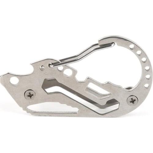 Outdoor Key Ring Split Key Chain Holder Organizer Climb Survival Key buckle Accessories Camping Climbing Carabiner Clip