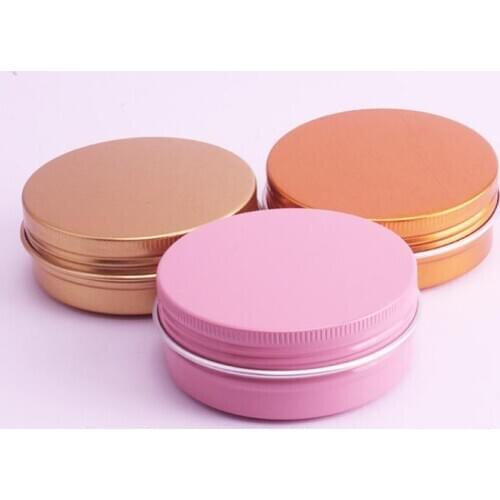 500pcs new 60ml High Grade Empty Aluminum Jars 6 Colors Metal Tin 2 oz Cosmetic Containers Crafts