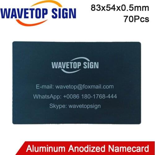 WaveTopSign Aluminum Anodized Empty Meta Name Card Size 83x54x0.5mm Thickness 0.5mm 70Pcs/Lot