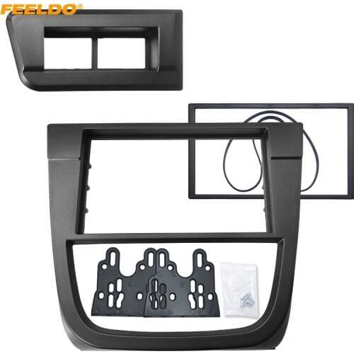 FEELDO Car 2DIN Radio Fascia Frame For VOLKSWAGEN Gol G5/Voyage/Saveiro Stereo Dash Panel Plate Frame Installation Mount Kit