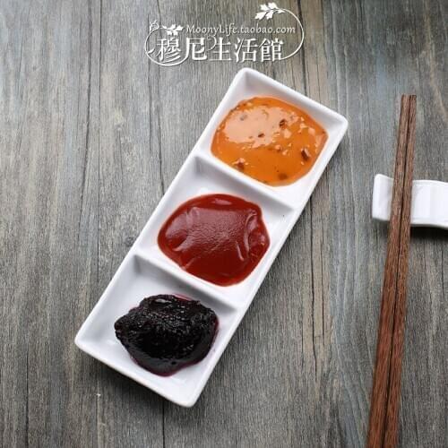 Split Singles rectangular ceramic Sukiyaki sauce for dipping dish flavored vinegar sauce dish vegetable sushi dish