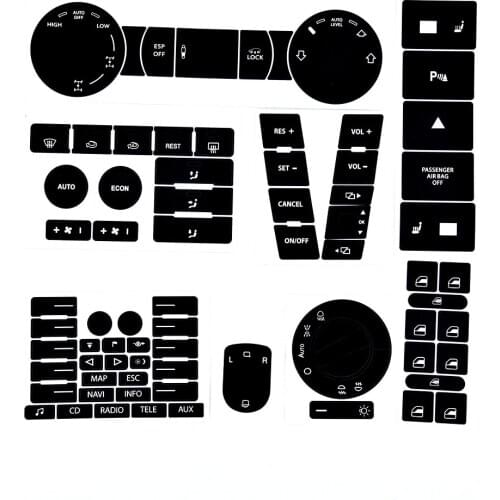 Steering Wheel Windows Headlight Climate Switch Worn Button Auto Stickers Decals Replacement For Volkswagen Touareg 04-09 For VW