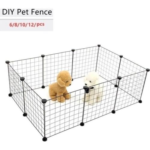 Foldable Pet Playpen Crate Iron Fence Puppy Kennel House Exercise Training Puppy Kitten Space Dog Gate Supplies For Dogs Rabbit