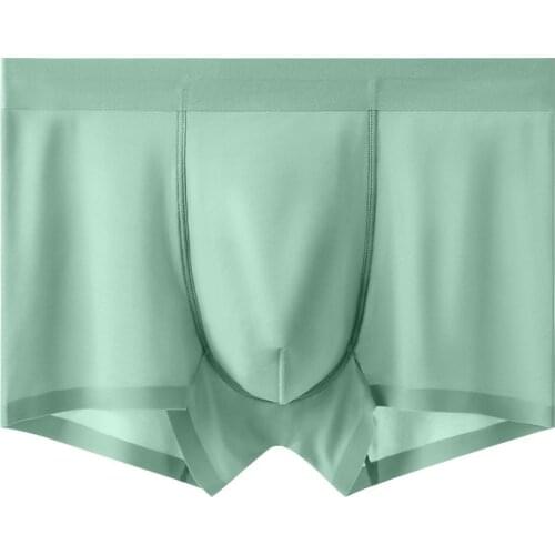 New Boxers Men Underwear Cotton U Convex Boxer Mens Solid Nylon Seamless Shorts Pants Soft Ice Feel Boxers Male Underpants XXXL