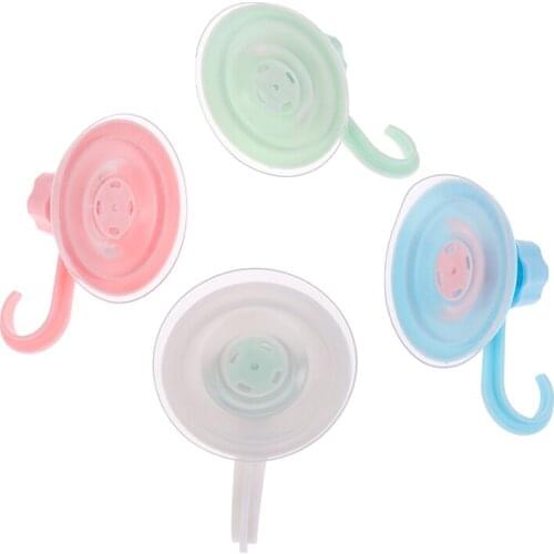 1PC Seamless Removable Hanger Wall Bathroom Kitchen Hanger Strong Suction Cup Hook Movable Storage Vacuum Sucker random