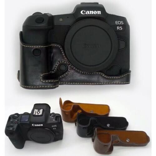 Protective Half Body case cover Rubber Silicone Case Body Cover Protector Frame Skin for Canon EOS R5 R6 Mirrorless Camera