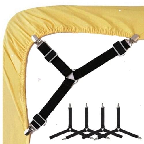 4PCS/Lot Adjustable Bed Sheet Clips Sofa Cover Grippers Holder Mattress Blanket Bed Sheets Fixing Non Slip Belt Sheet Holder