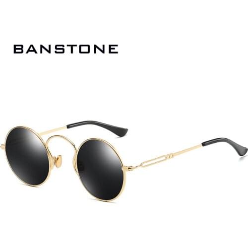 BANSTONE Polarized Sunglasses for Women Fashion Cool Vintage Round Glasses Men Eye Protection Wear Oculos De Sol UV400