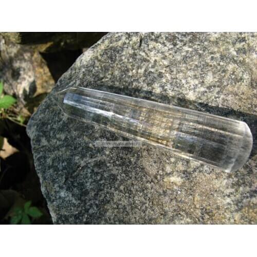 140g ROUND BOTTOM 24 Sided VOGEL Style Clear Natural QUARTZ CRYSTAL POINT Healing