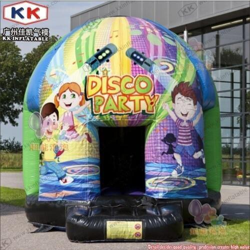 2018 Inflatable Disco Music Moonwalk Jungle Jumping Bouncer With Artwork Printing