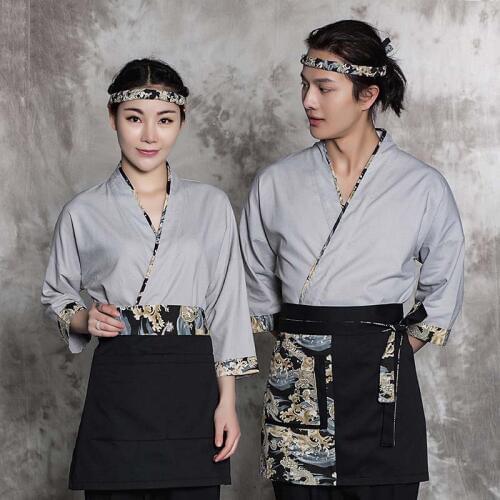 2018 Special Style food service chef uniform Japan Kimono working wear sushi chef jacket