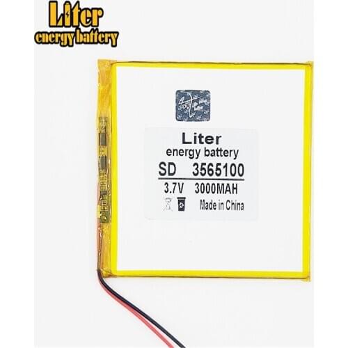 3.7V,3000mAH (polymer lithium ion battery) Li-ion battery for tablet pc 7 inch 8 inch 9inch 3565100
