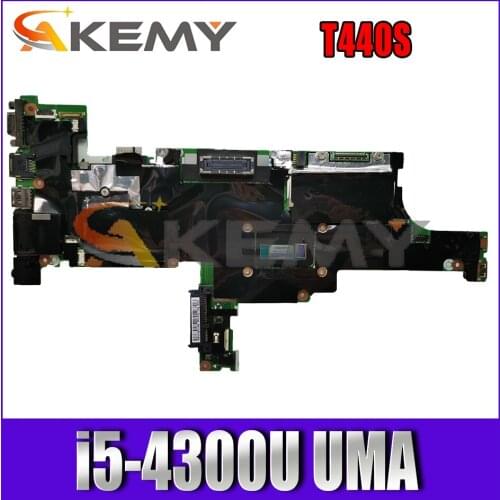 Akemy For Lenovo THINKPAD T440S NM-A052 04X3901 04X3902 04X3903 04X3905 04X3906 Laptop Motherboard With i5-4300U UMA 100% Tested