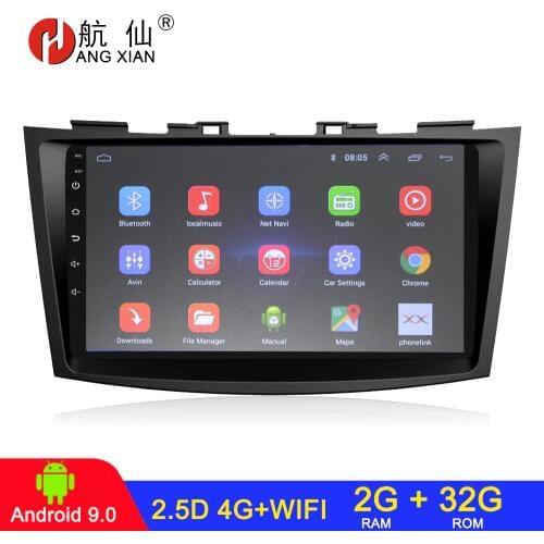 Android 9.0 2 din car radio car stereo For Suzuki Swift Ertiga 2005-2016 autoradio car audio 2G+32G 4G internet