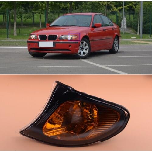 Car Left Side Corner Turn Signal Light Lens Cover Fit For BMW 3 Series E46 320i 325Xi 325i 330Xi 330i 2002 2003-2005 63137165859