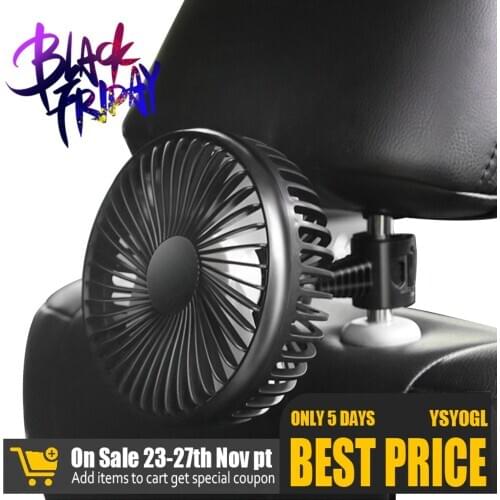 2020 Car Fan Vehicle-mounted Electric Fan Vehicle 12V24v Universal 3 Style USB Car Fan Suction Cup Car Seat Back Car Fan