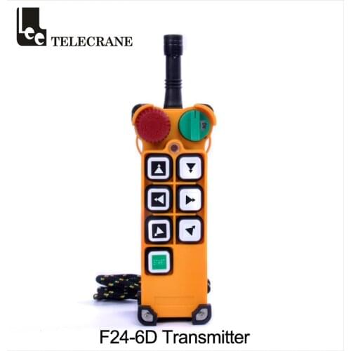 Telecrane 6 Dual Speed Keys A24 F24-6D EOT Crane Wireless Radio Remote Control Emitters Tranmsitters With Rotary Switch