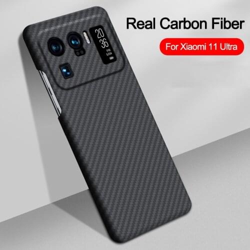 Pure Real Carbon Fiber Cases for Xiaomi mi 11 Ultra Case Aramid Fiber Shockproof Back Cover for Mi 11i 10 POCO F3 Redmi K40 Pro