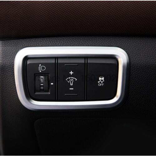 For Hyundai Creta IX25 2015 2016 Headlight Switch Frame Cover Chromium Styling Decoration ABS Interior Refit products accessory