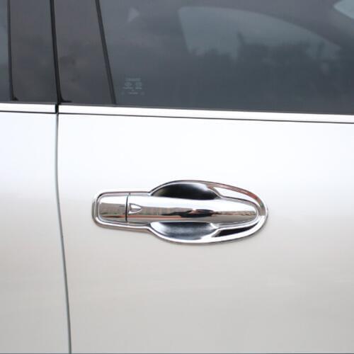 For Renault Koleos Renault Samsung QM6 Luxury ABS Chrome Car Handle Bowl Cover Trim 2017 2018 2019 Accessories Car Styling 8pcs