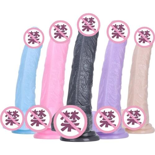 G-spot Dildo Simulation Penis Crystal Transparent Huge Penis Not Vibrator Penis Sucker Anal Toys For Woman Couple Sex Toy