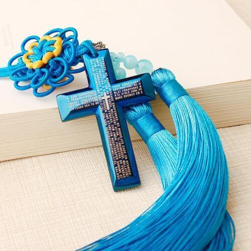 Christian cross pendant gift car ornaments car ornaments car rearview mirror for security and peace of Jesus