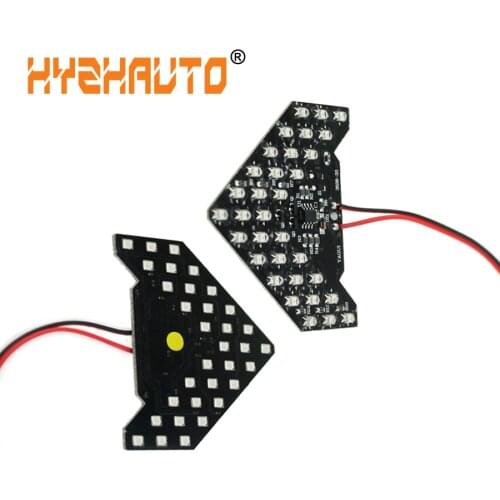 HYZHAUTO 2PCS 33 SMD Arrow Shape LED Turn Signal Light Flowing Auto Rearview Mirror Indicator Lights Yellow Red DC12V
