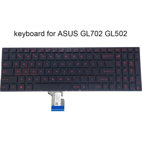 English backlit keyboard for Asus ROG Strix GL702 VM GL702VM GL702VS GL502 VS GL502VM US gaming laptop keyboards black red keys