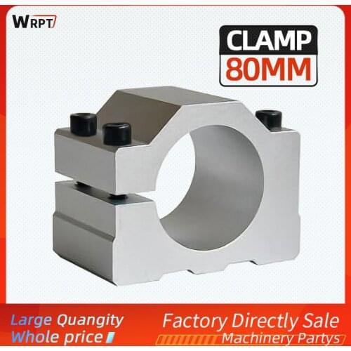 1pc 80mm spindle motor bracket seat with 4 screws cnc carving machine clamp holder aluminum for 2.2kw spindle