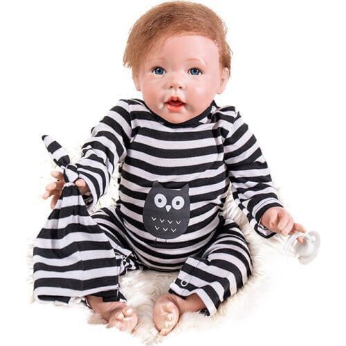 50cm Silicone Reborn Baby Boy Doll Toy Like Real 20inch Soft Body Newborn Babies Doll Bebe Reborn Girls Bonecas Birthday Gift