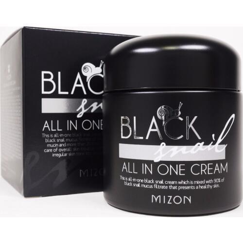 MIZON BLACK SNAIL All In One Snail Cream 75ml Anti-wrinkle Whitening Moisturize