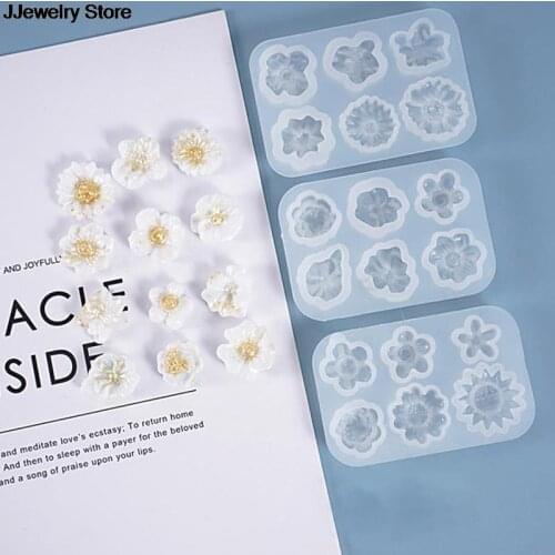 New 1pcs Sunflower Flower Liquid Silicone Mold DIY Resin Jewelry Pendant Necklace Pendant Lanugo Mold Resin Molds For Jewelry