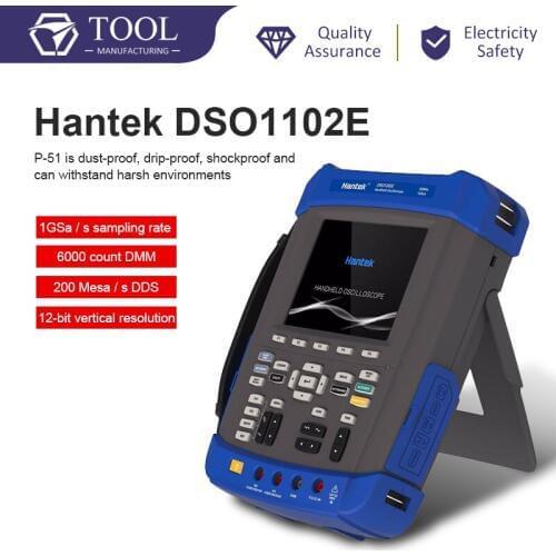 Original Hantek DSO1102E Oscilloscope/Recorder/DMM/FFT Spectrum Analyzer/Frequency Counter Five in one 2 Channel Fast Shipping
