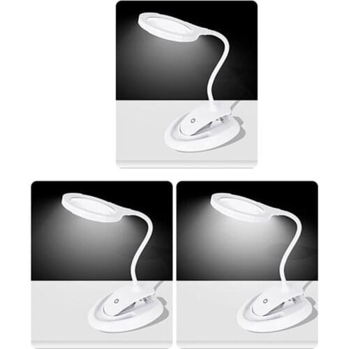 K1KA 5X 10X Rechargeable Desktop Magnifying Glass with Stand & Clamp ,Brightness Adjustable for Close Work, Reading, Hobbies