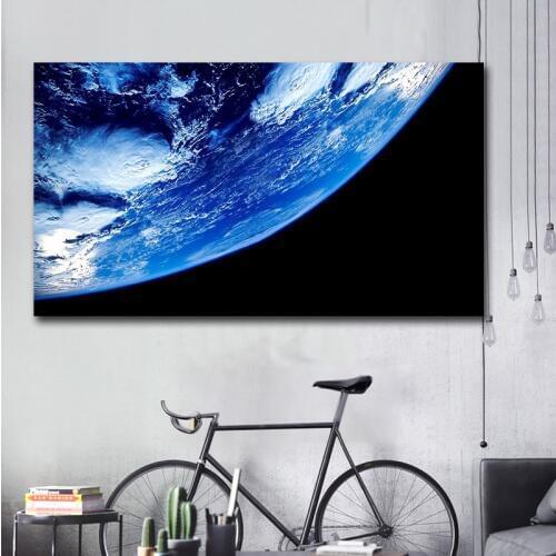 Earth poster Wall Pictures canvas Landscape Blue Planet Space Picture Living Room Art Decoration Canvas Painting