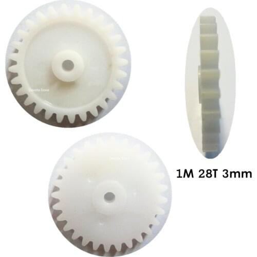 Plastic Gear 1M 28T Inner Hole 2.9MM 3MM Plastic Rack 2PCS