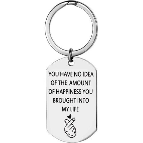 Gift for boyfriend girlfriend letter Keychain small love gift anniversary present for wife husband valentines day gift