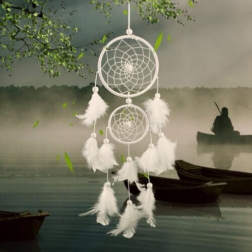 Korean Version Feather Crafts Dream Catcher Aerial Charm Creative Dream Catcher Wind Chimes Creative Home Accessories