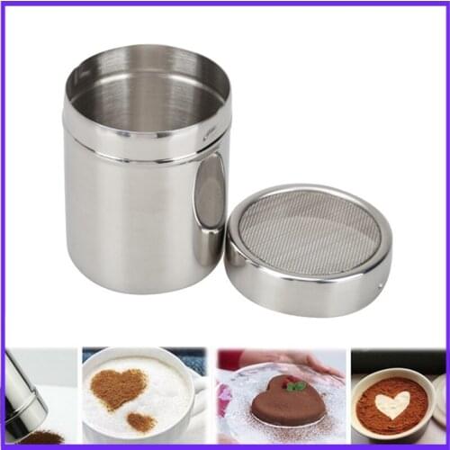 Stainless Steel Flour Salt Sifter Icing Sugar Dredger Cocoa Chocolate Powder Shaker Decorating Tools