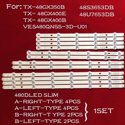 LED Backlight bar 480DLED_SLIM for TX-48CX350B TX-48CX400E TX-48CX400B 48S3653DB 48U7653DB VES480QNSS-3D-U01 U02 U03