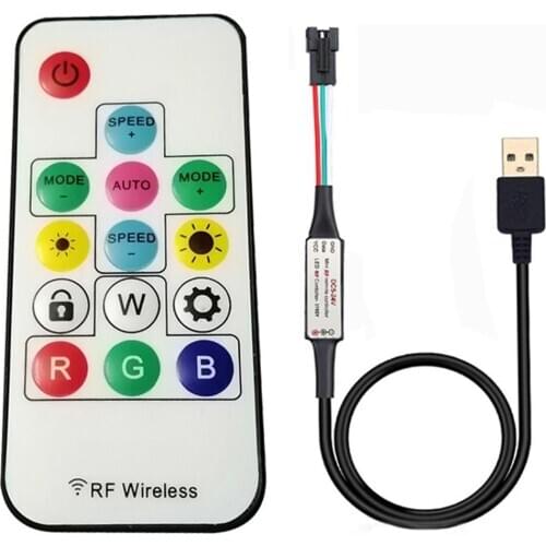 Ws2812b Led Controller For Led Strip Light Lamp Mini Rf IR DC USB Connector 3key 14ky 17key For WS2811 WS2812B Led Controller