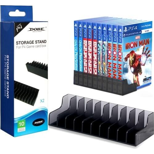 2 Pcs For PlayStation 4 PS4 PRO Slim Console Game Card Box Storage Stand Holder For Play Station 4 CD Disks Card Holder