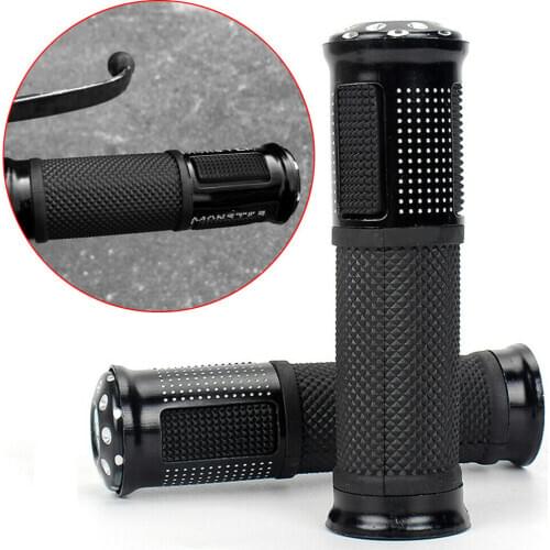 Pair Universal Motorcycle Dirt Bike Handlebar Rubber Hand Grips Motorbike Protector Accessories Fit For Kawasaki